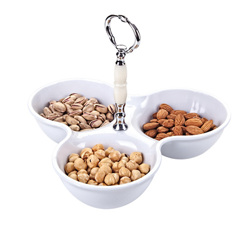 Three-Compartment Snack Dish